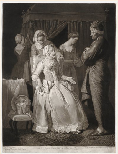 Die Tugendhaften, getröstet durch Mitgefühl und Aufmerksamkeit, Druck von Valentine Green, 1775 von Edward Penny